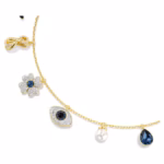Symbolica choker Crystal pearl, Moon, infinity, clover, evil eye and horseshoe - Image 3