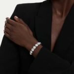 Una Angelic bracelet, Cushion cut, White, Rhodium plated - Image 2