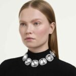 Una Angelic choker, Cushion cut, White, Ruthenium plated - Image 2