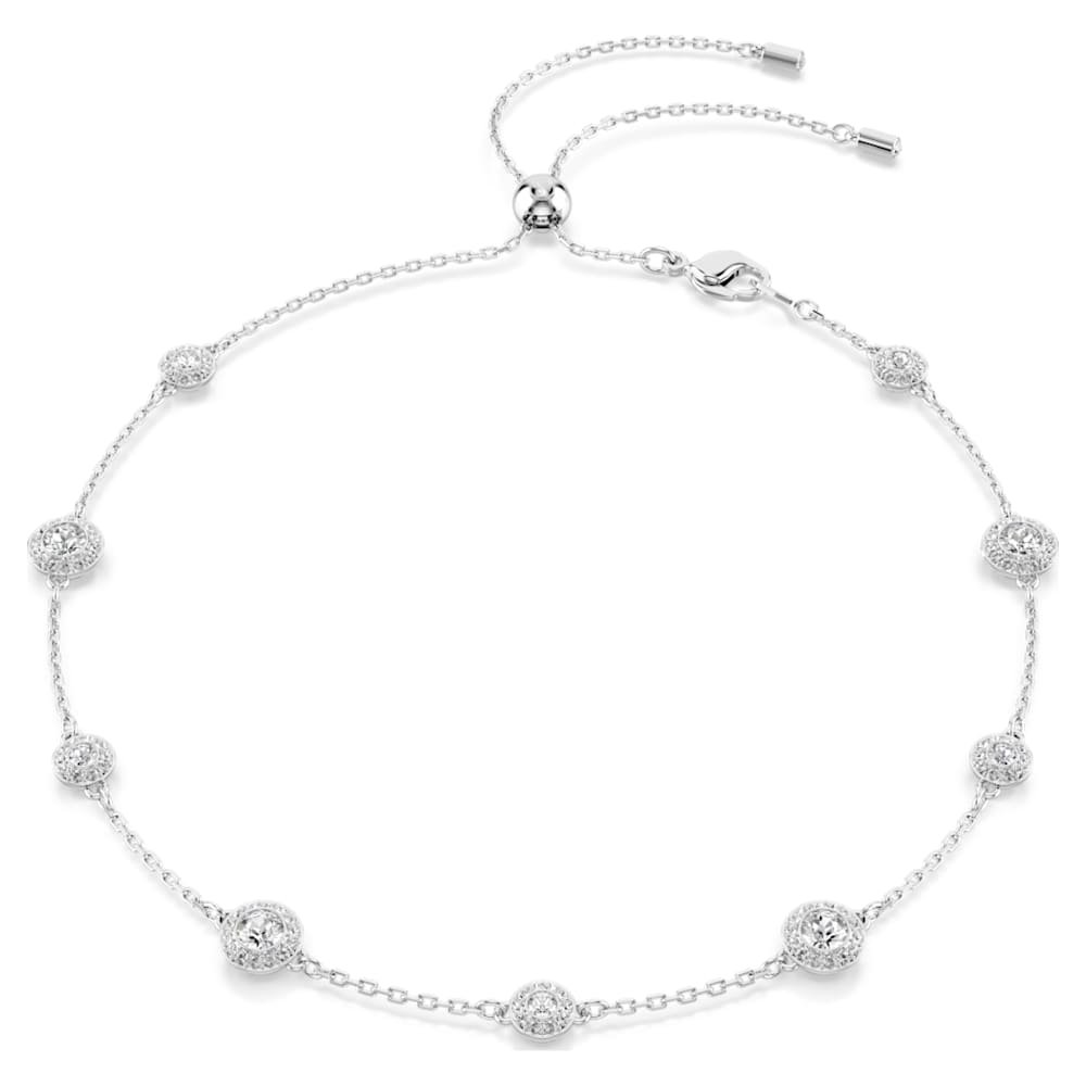 una-angelic-necklace-round-cut-double-sided-motifs-white-rhodium-plated-swarovski-5732275 Una Angelic necklace, Round cut, Double sided motifs, White, Rhodium plated - Image 1