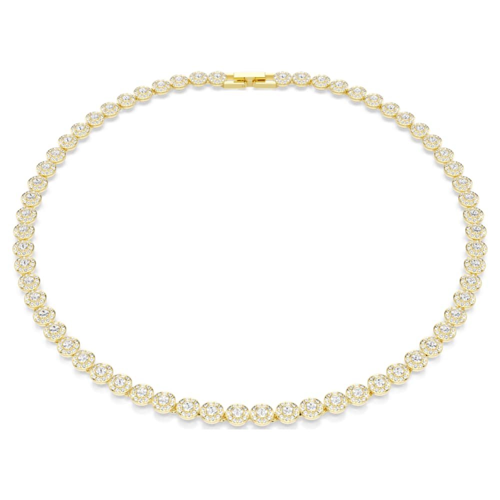 una-angelic-necklace-round-cut-small-white-18k-gold-finish-swarovski-5751560 Una Angelic necklace, Round cut, Small, White, 18K gold finish - Image 1