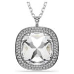 Una Angelic pendant and brooch, Cushion cut, White, Mixed plating