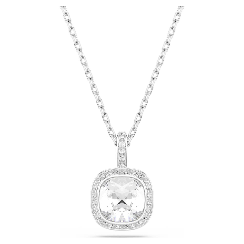 una-angelic-pendant-cushion-cut-white-rhodium-plated-swarovski-5754340 Una Angelic pendant, Cushion cut, White, Rhodium plated - Image 1
