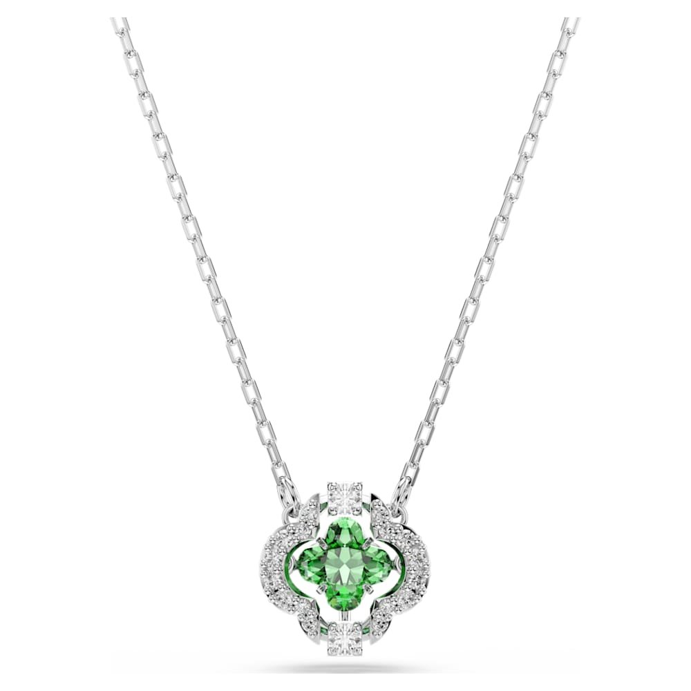 una-angelic-pendant-mixed-cuts-green-rhodium-plated-swarovski-5757785 Una Angelic pendant, Mixed cuts, Green, Rhodium plated - Image 1