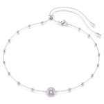 Una Angelic pendant Round cut, Double sided motifs, White, Rhodium plated - Image 2