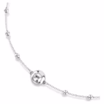 Una Angelic pendant Round cut, Double sided motifs, White, Rhodium plated - Image 6