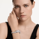 Vienna bangle Mixed cuts, Swan, White, Rhodium plated - Image 5