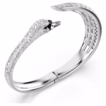 Vienna bangle Mixed cuts, Swan, White, Rhodium plated - Image 4