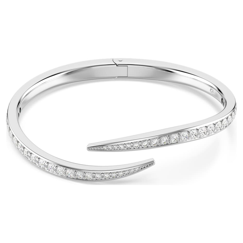 vienna-bangle-round-cut-swan-white-rhodium-plated-swarovski-5749200 Vienna bangle, Round cut, Swan, White, Rhodium plated - Image 1