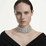 Vienna choker, Mixed cuts, White, Rhodium plated - Image 2