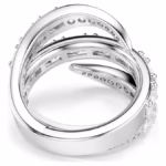Vienna ring Mixed cuts, Swan, White, Rhodium plated - Image 5