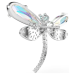 Ariana Grande x Swarovski brooch and hair accessory Crystal pearl, Mixed cuts, Dragonfly, White, Rhodium plated - Image 5