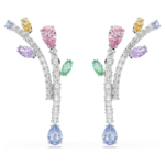 Ariana Grande x Swarovski drop earrings Mixed cuts, Multicoloured, Rhodium plated