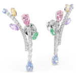 Ariana Grande x Swarovski drop earrings Mixed cuts, Multicoloured, Rhodium plated - Image 4