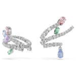 Ariana Grande x Swarovski ear cuffs Mixed cuts, Multicoloured, Rhodium plated - Image 3