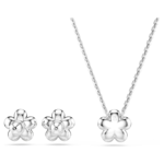 Ariana Grande x Swarovski set Crystal pearl, Round cut, Flower, White, Rhodium plated - Image 7