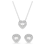 Ariana Grande x Swarovski set Mixed cuts, Heart, White, Rhodium plated - Image 8