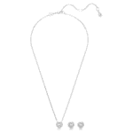 Ariana Grande x Swarovski set Mixed cuts, Heart, White, Rhodium plated - Image 3