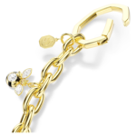 Bag charm Mixed cuts, White, Gold-tone plated - Image 4