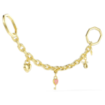 Bag charm Mixed cuts, White, Gold-tone plated - Image 5
