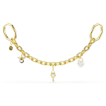 Bag charm Mixed cuts, White, Gold-tone plated - Image 6