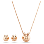 Bella V set Round cut, White, 18K rose gold finish - Image 7