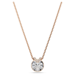 Bella V set Round cut, White, 18K rose gold finish - Image 4