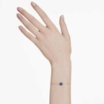 Birthstone bracelet Square cut, September, Blue, Rhodium plated - Image 2