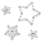 Body jewel Set (4), Star, White - Image 3