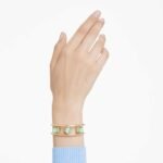 Chroma cuff Cushion cut, Multicoloured, 18K gold finish - Image 2