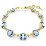 Chroma Tennis necklace Cushion cut, Multicoloured, 18K gold finish - Image 7