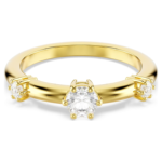 Constella ring Set (2), Round cut, White, 18K gold finish - Image 6