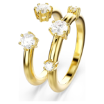 Constella ring Set (2), Round cut, White, 18K gold finish - Image 3