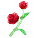Crystal Flowers Red Rose - Image 3