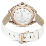 Crystalline aura watch Swiss Made, Leather strap, White, Rose gold-tone finish - Image 4