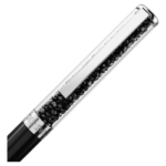 Crystalline ballpoint pen Black, Black lacquered, chrome plated - Image 3