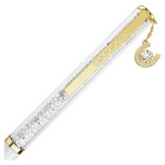 Crystalline ballpoint pen Horseshoe, White, White lacquered, gold-tone plated - Image 3