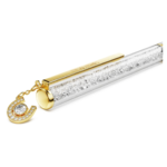 Crystalline ballpoint pen Horseshoe, White, White lacquered, gold-tone plated - Image 4