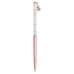 Crystalline ballpoint pen Teddy, Pink, Pink lacquered, rose gold-tone plated - Image 2