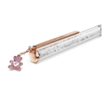 Crystalline ballpoint pen Teddy, Pink, Pink lacquered, rose gold-tone plated - Image 4