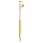 Crystalline ballpoint pen Winnie the Pooh, Yellow lacquered, gold-tone plated - Image 2