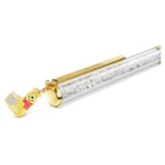Crystalline ballpoint pen Winnie the Pooh, Yellow lacquered, gold-tone plated - Image 4