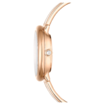Crystalline bangle watch Swiss Made, Metal bracelet, White, Rose gold-tone finish - Image 6
