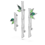 Dellium brooch Bamboo, Green, Rhodium plated - Image 3