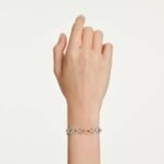 Dextera bracelet Round cut, White, Mixed metal finish - Image 2