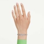 Dextera bracelet Round cut, White, Rhodium plated - Image 2