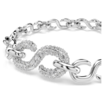 Dextera bracelet Round cut, White, Rhodium plated - Image 3