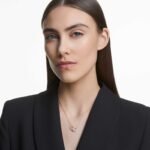 Dextera necklace Intertwined circles, White, 18K rose gold finish - Image 2