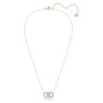 Dextera necklace Intertwined circles, White, 18K rose gold finish - Image 3