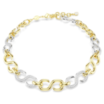 Dextera necklace Round cut, Chain, White, Mixed metal finish